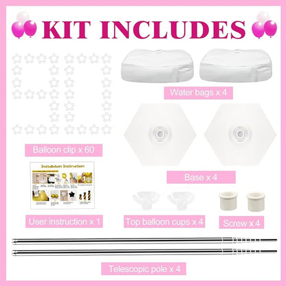 4 Set Heavy-Duty Balloon Column Stand Kit - Image 2