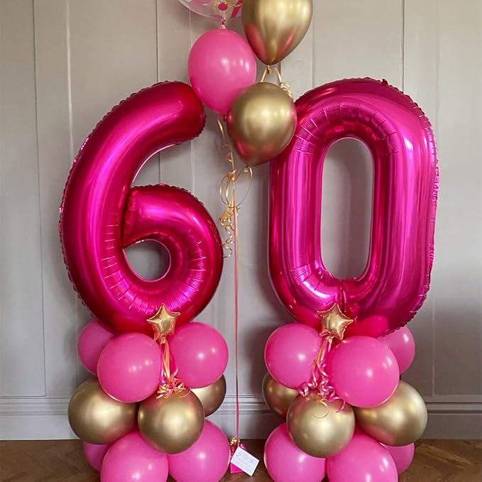 Hot Pink 26 Balloon Numbers, 40 Inch 26 or 62 Birthday Balloon Foil Mylar - Image 3
