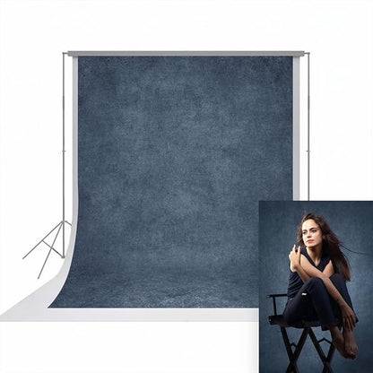 UrcTepics 8×10 ft Denim Blue Fabric Photo Backdrops, Classic Abstract Texture by UrcTepics