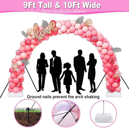 Balloon Arch Kit and Balloon Pump, 9Ft Tall & 10Ft Wide Adjustable Balloon Arch - Image 6