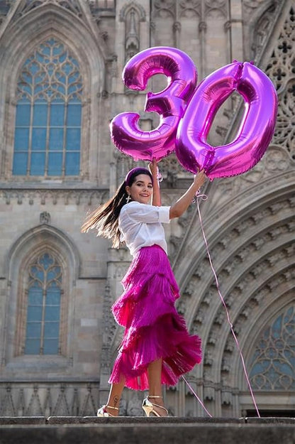 4 Balloon Number 40 Inch Hot Pink Balloons - Image 4
