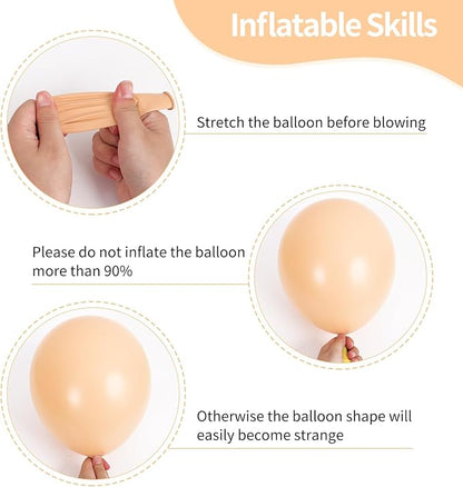 RUBFAC Nude Balloons Different Sizes 18 12 10 5 Inch Boho Balloons 129pcs | - Image 3