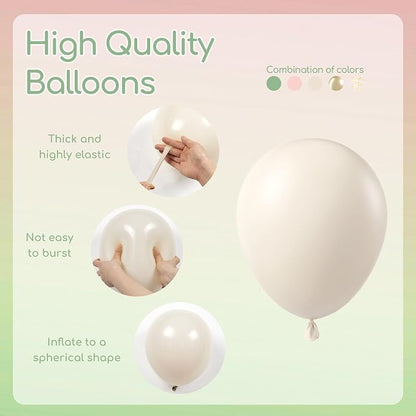 60pcs Pink and Green Balloons 12inch - Image 3