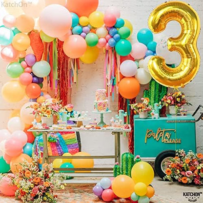 KatchOn Gold Number 3 Balloon 40 Inch, Birthday Decorations - Image 9