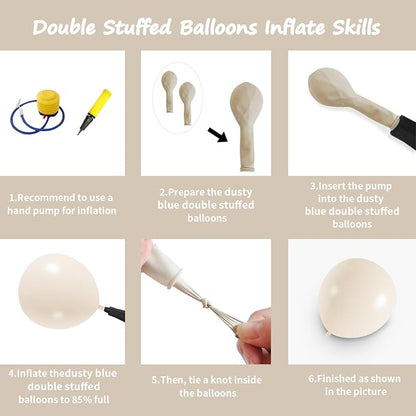 Double Stuffed White Sand Balloon Garland Arch Kit | 18/12/10/5inch Different - Image 2