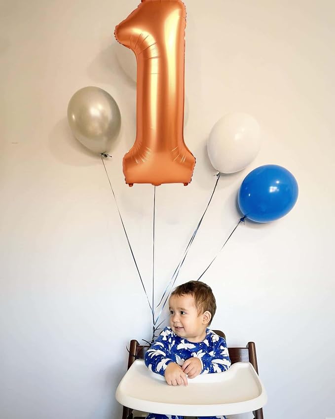 6 Balloon - Orange Birthday Number Balloons, 40 Inch Decorations Men Women | - Image 2