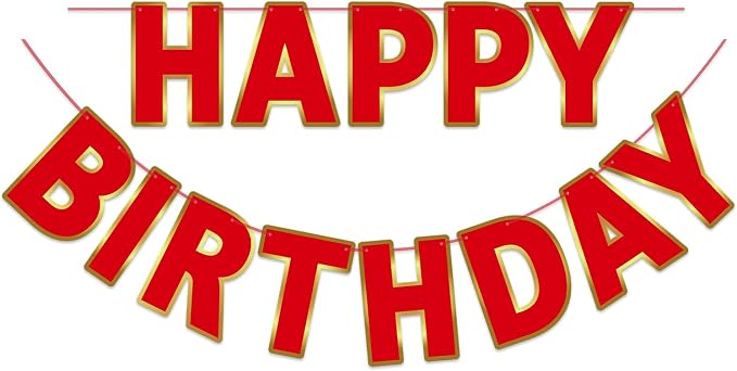 Pre-Strung Happy Birthday Banner by LITAUS