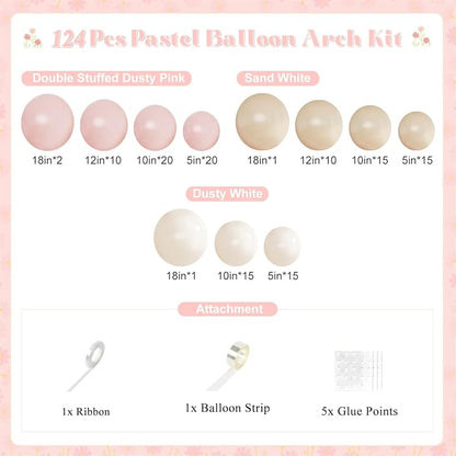 Dusty Pink Balloon Arch Garland Kit - Image 6