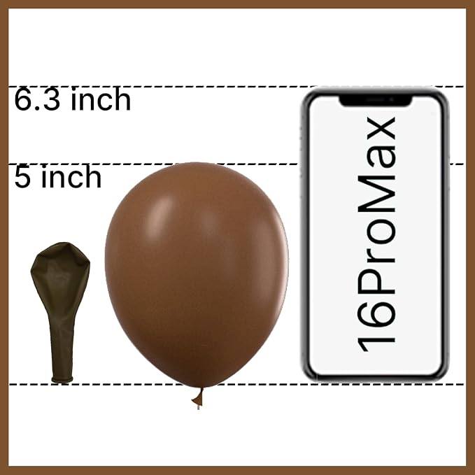 PartyWoo Brown Balloons 50pcs Boho Neutral Coffee Tan Fall Color | Balloons - Image 2