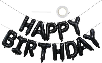 16" Happy Birthday Balloon Banner Foil by SewhickDecorationSupplies