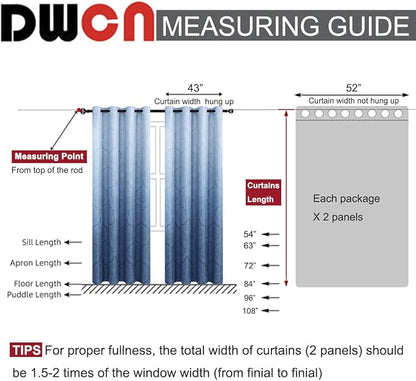 DWCN Blue Room Darkening Curtains - Image 7