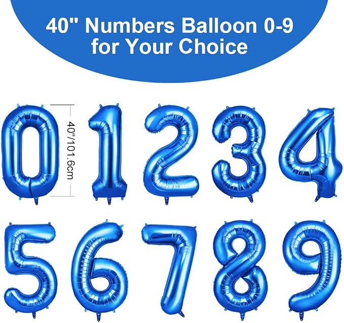 OFFCUP 40 Inch Blue Number 2 Balloon - Image 2