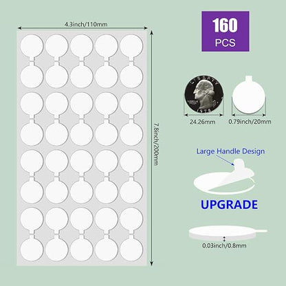 160 Pcs Sticky Tack, Double Sided Sticky Dot, No Trace Poster Adhesive Putty - Image 2
