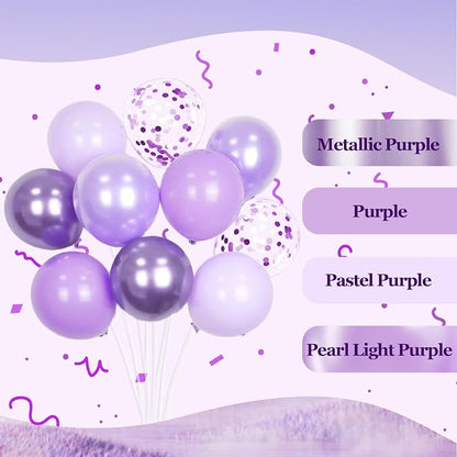 60pcs Lavender Balloons 12inch, Light Purple Balloons - Image 4