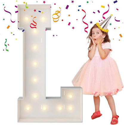 4FT Marquee Light Up Letters, Large Marquee Letters, Mosaic Balloon Frame by MerryMosaics