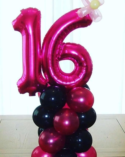 Hot Pink 19 Number Balloons, 40 Inch Giant Number 19 Balloons Foil Mylar Helium - Image 5