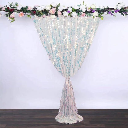 HH 9x8FT Iridescent Big Sequin Backdrop Curtains, Sequin Photo Backdrop Curtain - Image 6