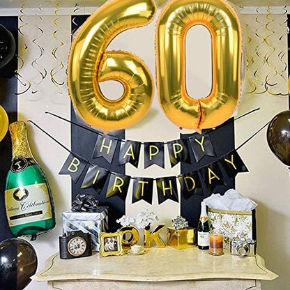 TONIFUL 40 Inch Gold Foil Number 40 Balloon, 40th Birthday Decorations | Large - Image 5