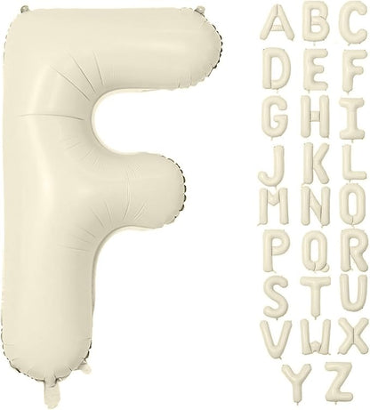 Letter Balloon 40Inch Cream White Big Alphabet Balloons Letter F | Giant Foil by YUNSHANGMO