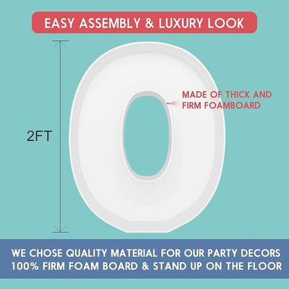 2FT Letter O Mosaic Balloon Frame Letter DIY Fillable Letters Kit - Image 2