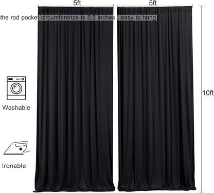 AK TRADING CO. 10 feet x 10 feet IFR Polyester Backdrop Drapes Curtains Panels - Image 6