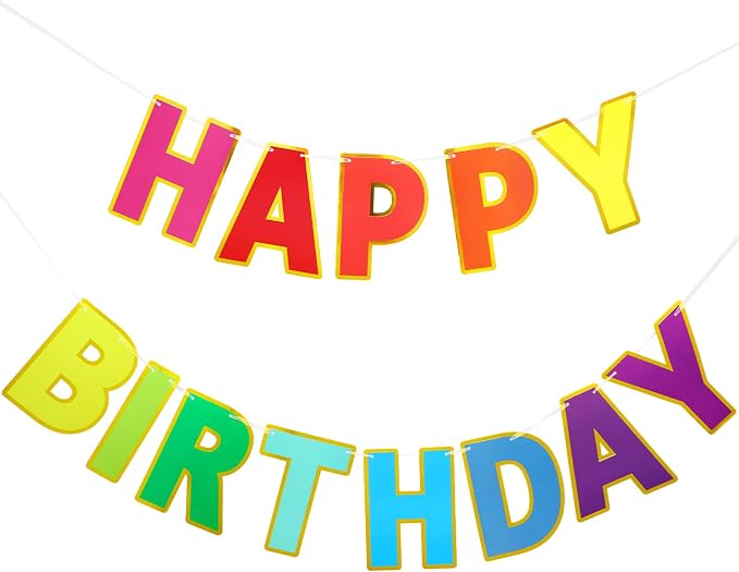 Pre-Strung Happy Birthday Banner by LITAUS