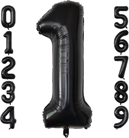 Number Balloons Black Party Balloon by United-UnicornsParty