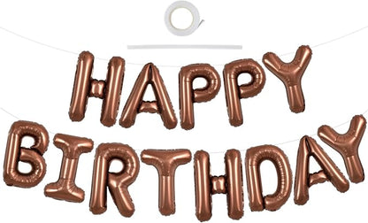 TONIFUL 16 Inch Chocolate Happy Birthday Balloons Banner Decorations | Reusable by TONIFUL