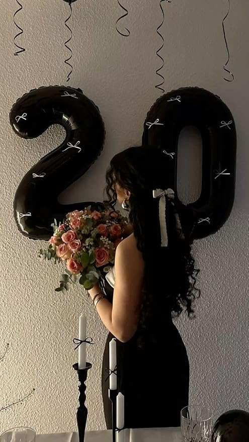 30 Balloon Number 40 Inch Black Balloons - Image 4