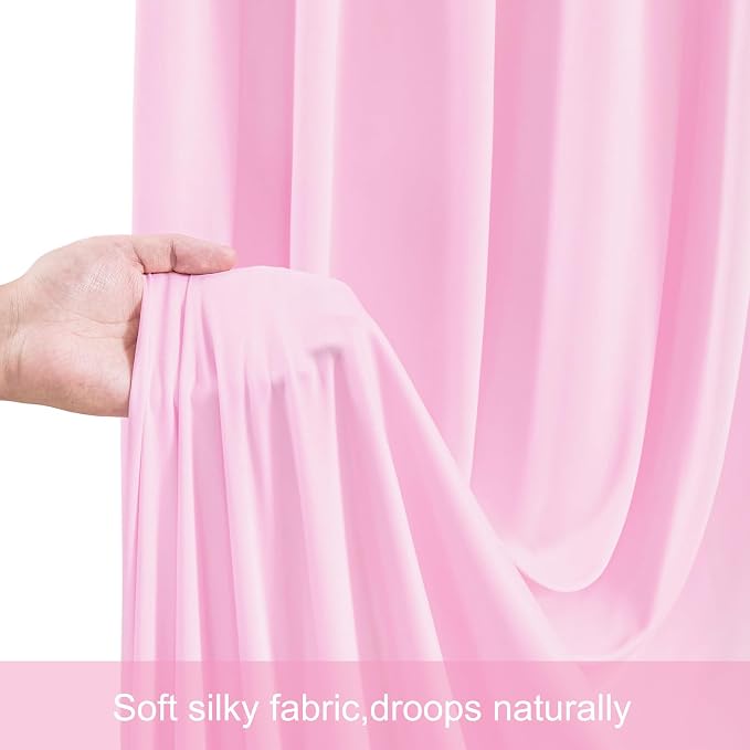 8 Panels Pink Backdrop Curtains - Image 8