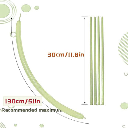 Avocado Green Long Balloons Premium 260 Twisting Balloons Animals Magic - Image 3