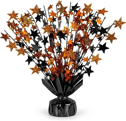 PMU 6 pack Bursting Star Metallic Foil Spray Centerpiece- Metallic Black & by PMU