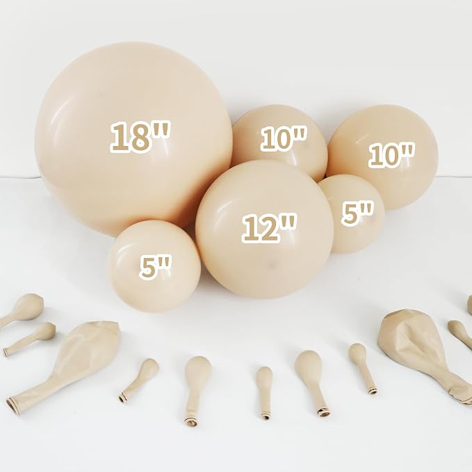 Double Stuffed White Sand balloons Different Size 115Pcs 5/10/12/18 Inch Sand - Image 4