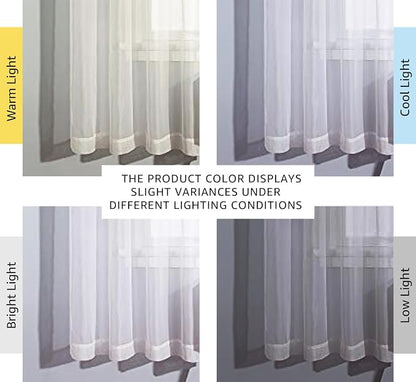 NICETOWN Sheer Curtains Panel 72" Long - Image 2