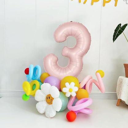 40 inch Pink Number Balloon Light Pink 8 Balloon Matte pink Number 8 Balloon - Image 5