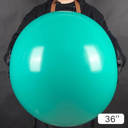 PartyWoo Teal Balloons 4pcs Turquoise Dark Teal Color 36 Inch | Balloons - Image 2