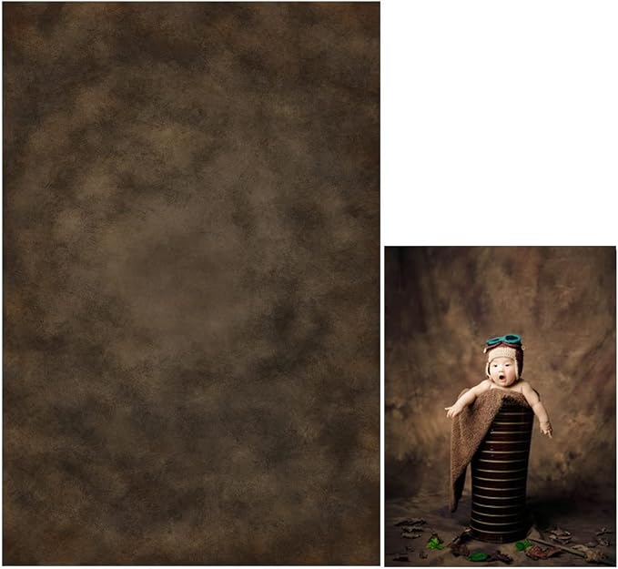 6.5x10ft Dark Brown Mottled Texture Photography Backdrop by HMTFOTO