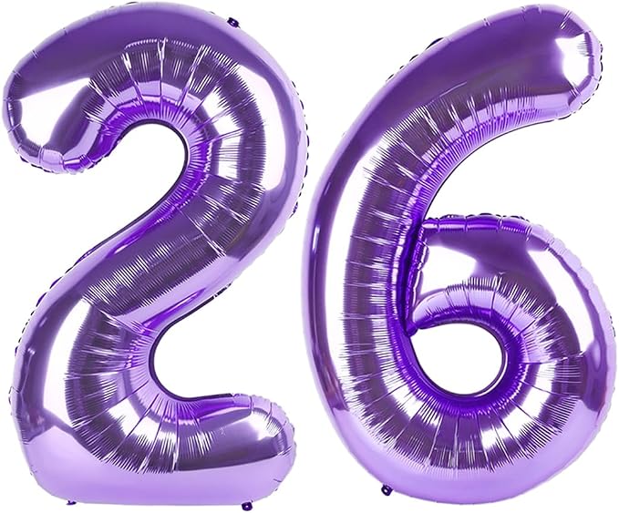 26 Balloon Number 40 Inch Purple Balloons by Mluchee