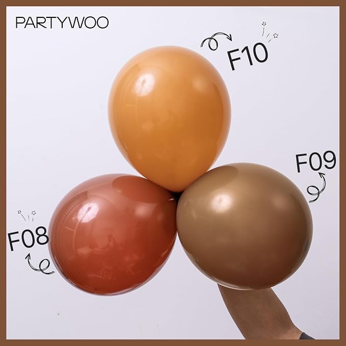 PartyWoo Brown Balloons 50pcs Boho Neutral Coffee Tan Fall Color | Balloons - Image 6