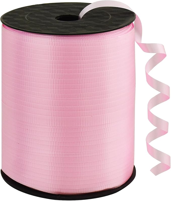 BEISHIDA 500 Yards Matte Light Pink Curling Crimped Ribbon Balloon String by Beishida