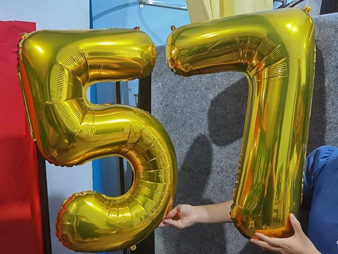 32 Inch Gold Number 5 Balloons Foil Ballon Digital Birthday Party Decoration - Image 6