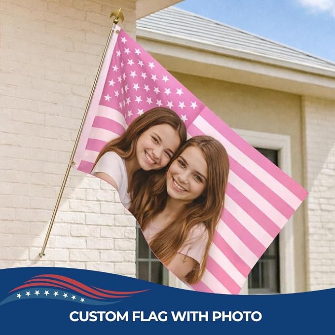 Custom Flag with Face on It by DreamController; Personalized American Flag with - Image 2