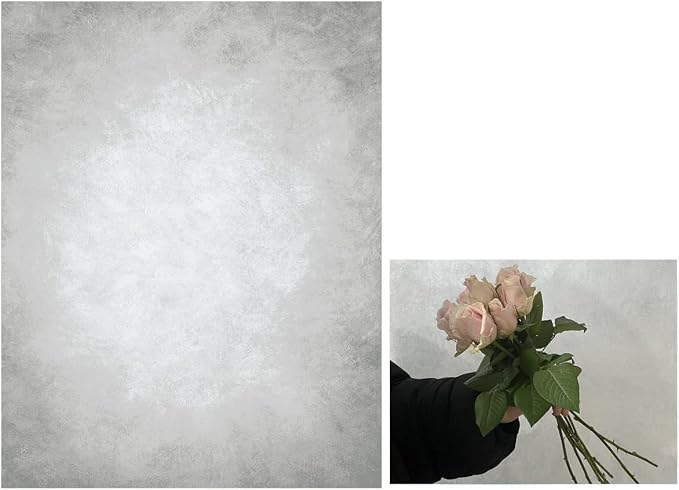6x9ft Grey Portrait Photography Backdrops Solid Texture Abstract Photo by HMTFOTO