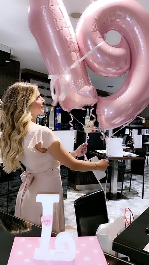 16 Balloon 40 inch Pearl Pink Number Balloons - Image 2