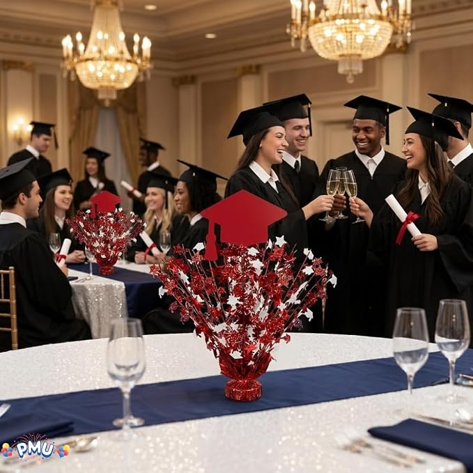 PMU Graduation Centerpieces for Table 2026, Grad Balloon Weight Centerpiece - Image 9