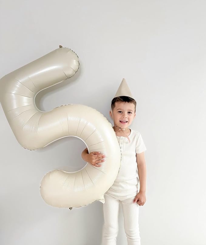 Cream 5 Balloon - Image 3
