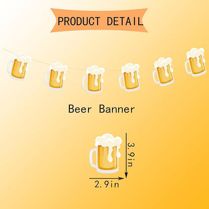 Beer Birthday Banner for Beer Party and Birthday Wedding Party Supplies - Image 2