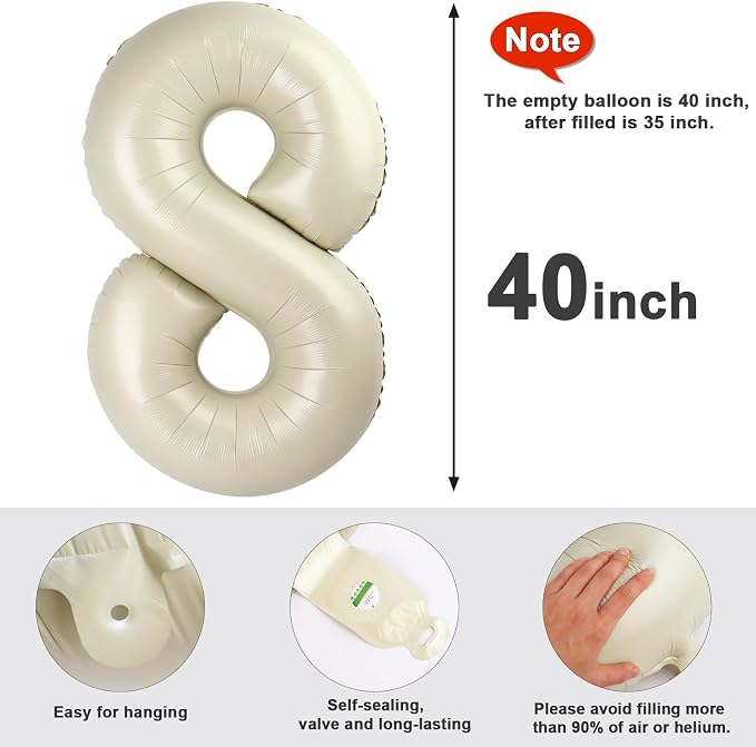40 Inch Number Balloons for Birthday Party Decorations | 40In Eye-Catching - Image 6