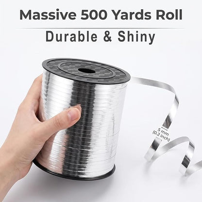 Silver Ribbon, 500 Yard Curling Ribbons - Image 9