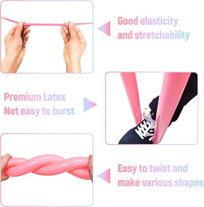 100Pcs Pastel Long Balloons forTying Balloon Arch - Image 3